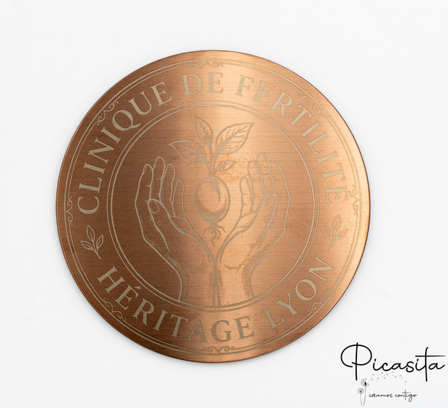 Gravierte Untersetzer aus Stahl