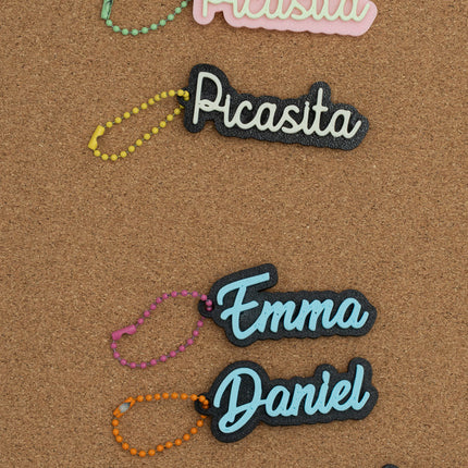 3D-gedruckte Schlüsselanhänger mit Namen