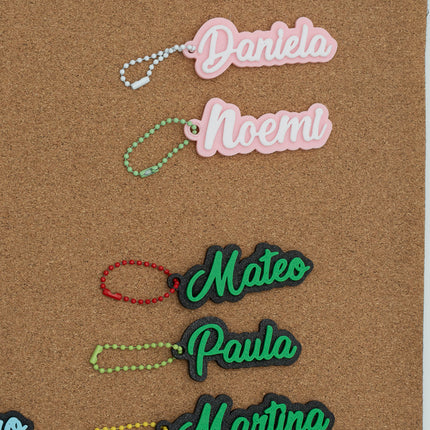 3D-gedruckte Schlüsselanhänger mit Namen