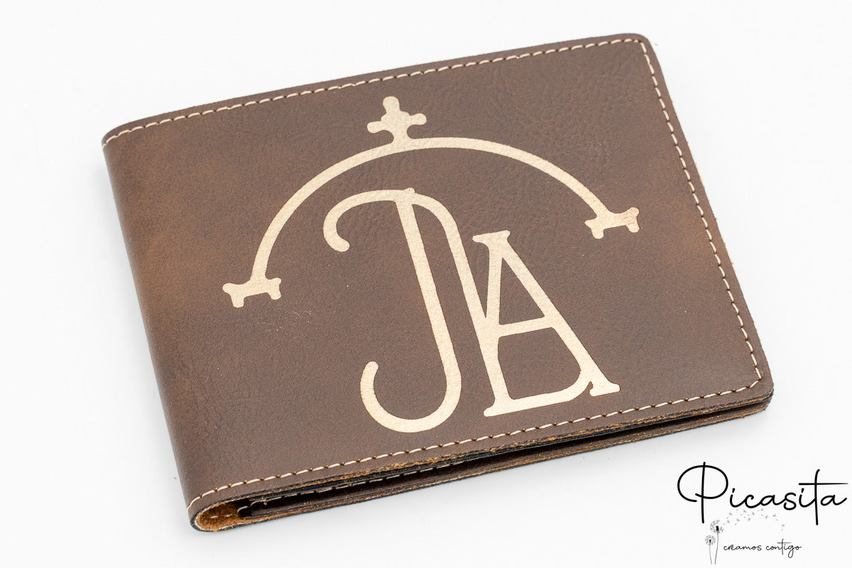 Personalisierte Lederbrieftasche