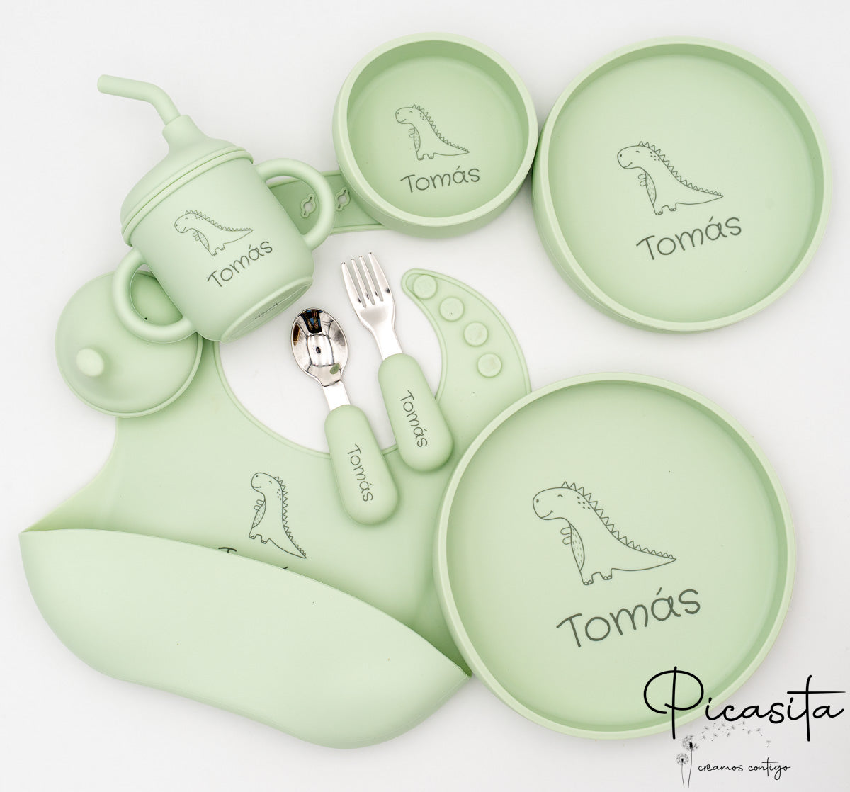 Personalisierte Baby-Geschirrset 7-teilig
