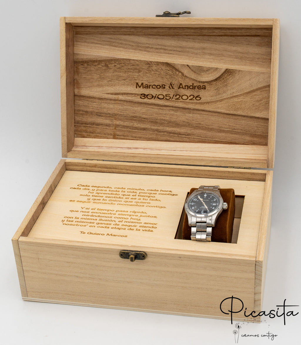 Geschenkbox für die Uhr des Bräutigams