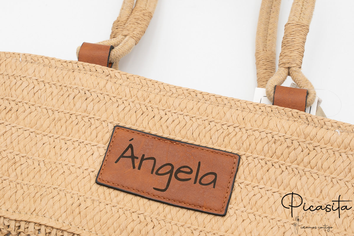 Personalisierte Raffia-Tasche
