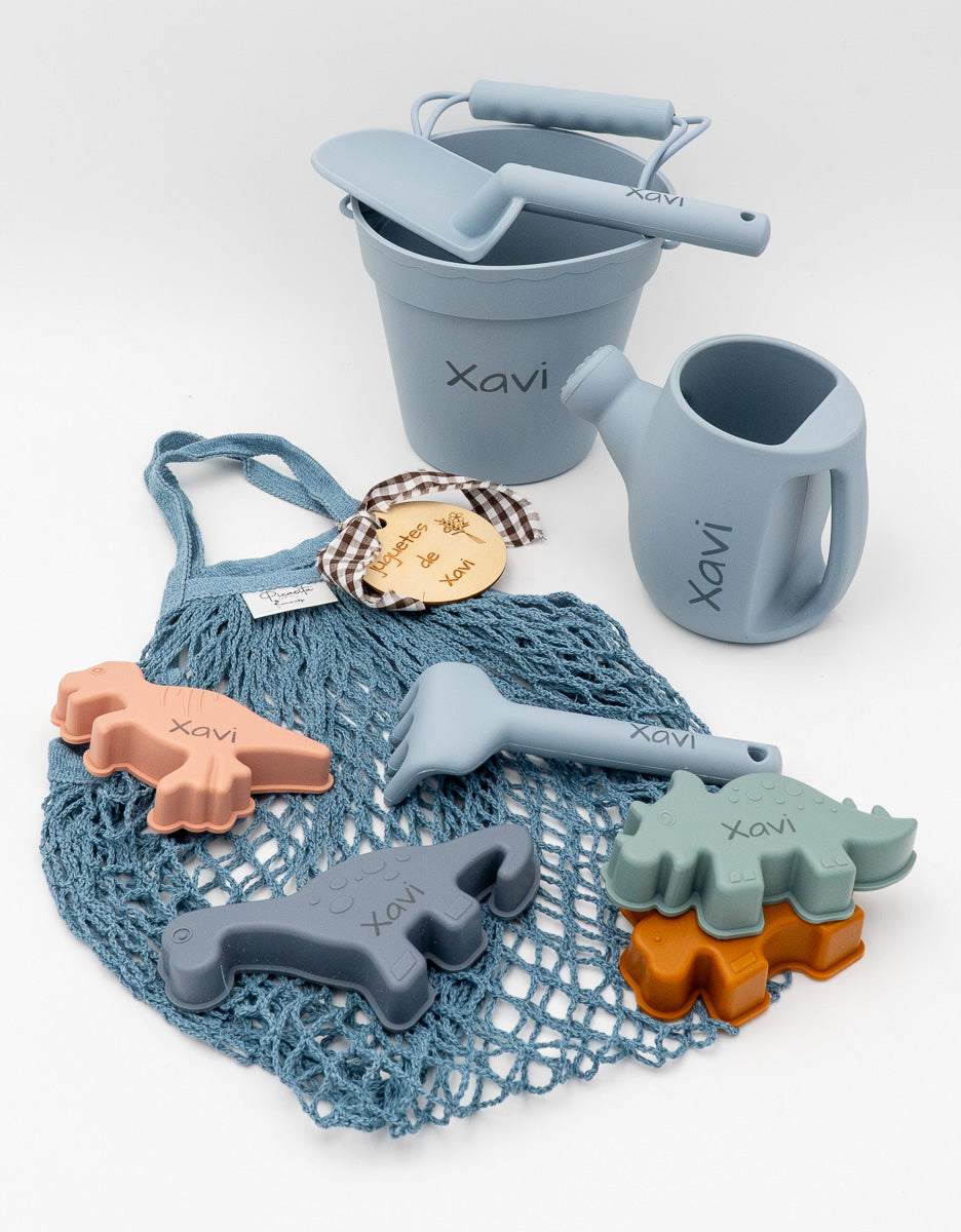Personalisierte Silikon-Strandwürfel und Tier-Set