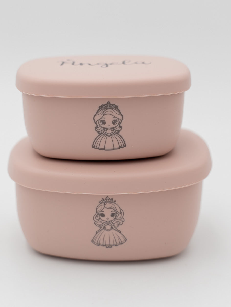 Personalisierte kleine Silikon-Tupperware (2 Stück)