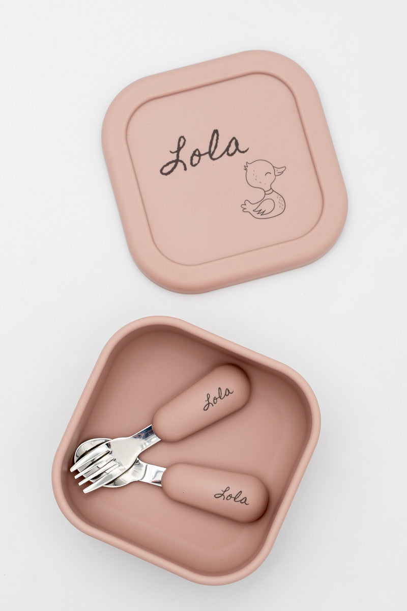 Personalisierte mittelgroße Silikon-Lunchbox