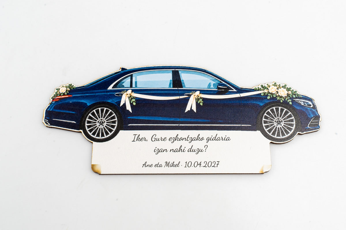 Möchtest du mein Hochzeitschauffeur sein? — Personalisiertes Holzschild