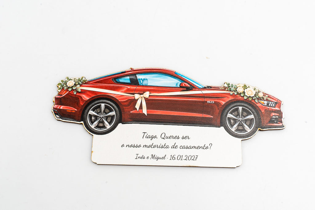 Möchtest du mein Hochzeitschauffeur sein? — Personalisiertes Holzschild
