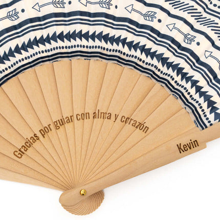 Abanicos de Madera y Tela Estampados Personalizados