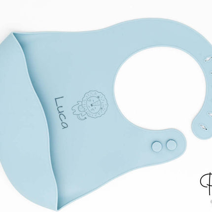 Babero de Silicona con Bolso de Nube