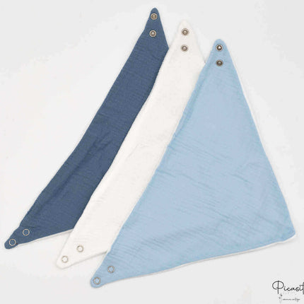 Baberos Azul-Blanco-Azul