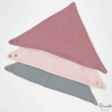 Baberos Muselina Rosa-Beige-Verde