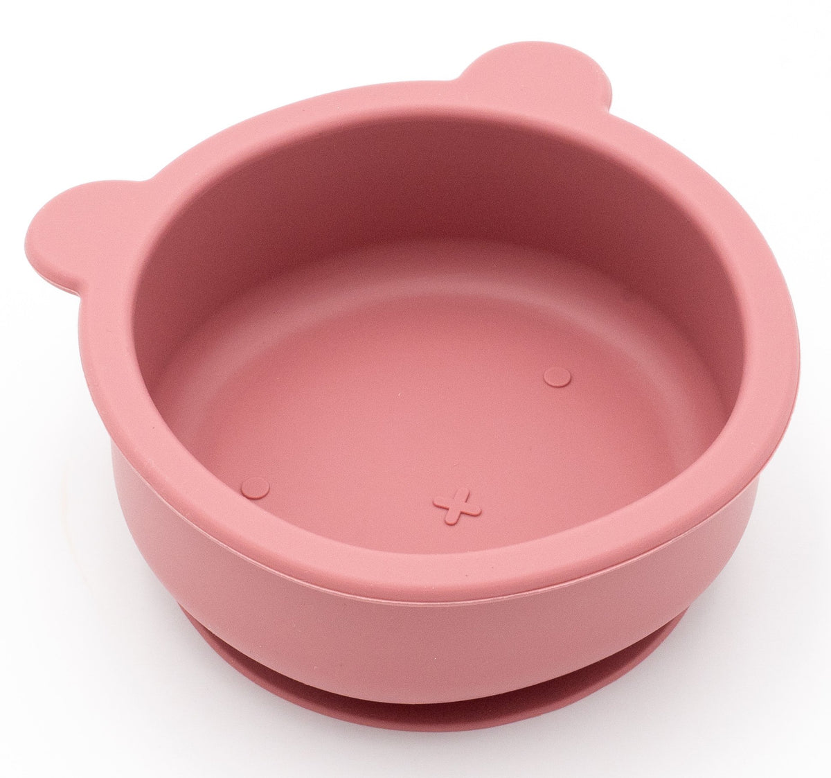 Rosa Silikonschale in Bärenform mit Saugnapf