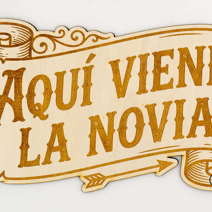 Cartel Aqui viene la Novia