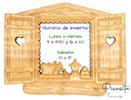 Cartel de Horario de Apertura Personalizado