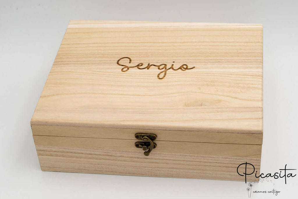 Cofre de Madera para Regalo a Recien Nacido