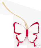 Colgantes para Bolsos de Cuero PU Mariposa Rojo