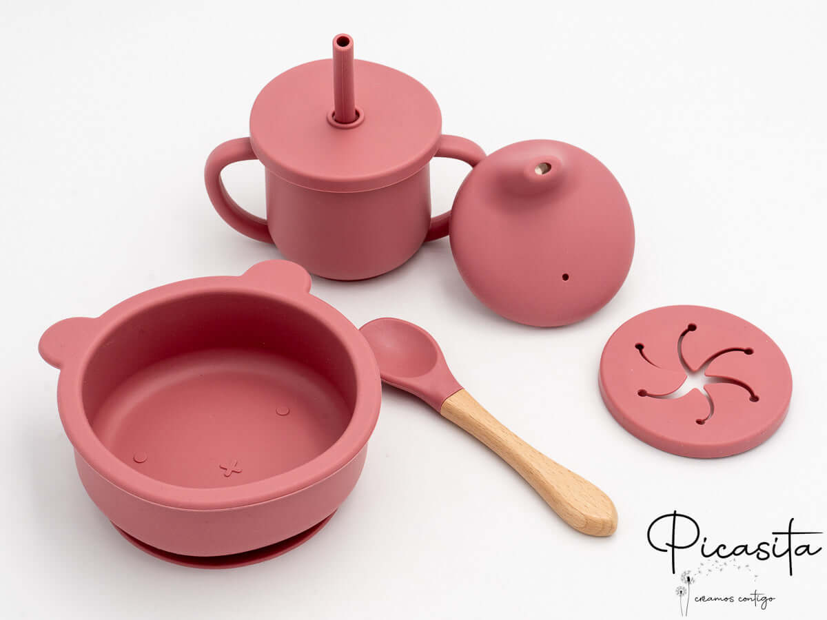 Conjunto Bol, Cuchara y Vaso