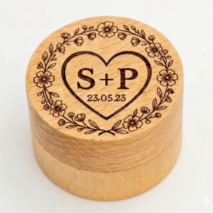 Schachtel für Hochzeits- und Verlobungsringe