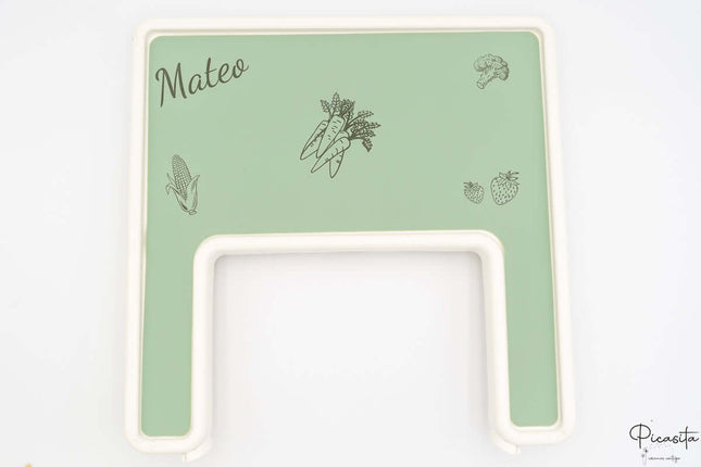 Mantel de Silicona Personalizado para Trona IKEA Antilop Verde