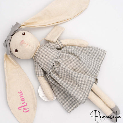 Muñeca de Trapo Conejita Gris