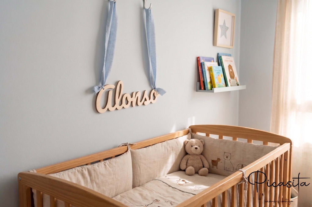 Nombre en madera de 30 cm para la pared