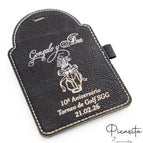 Rechteckige 3 T-Shirts (125 x 80mm) / Schwarz - Gold