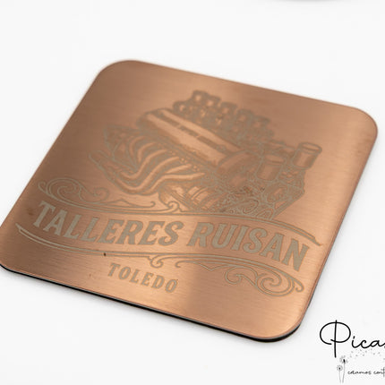 Posavasos de Acero Grabados