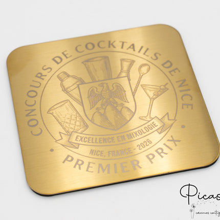 Posavasos de Acero Grabados