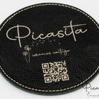 Rund / Gold auf Schwarz