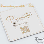 Quadratisch / Gold auf Weiß