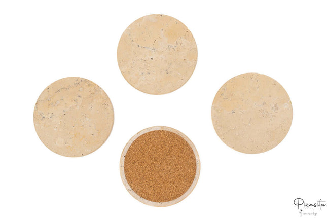 Posavasos Personalizados de Marmol Travertino