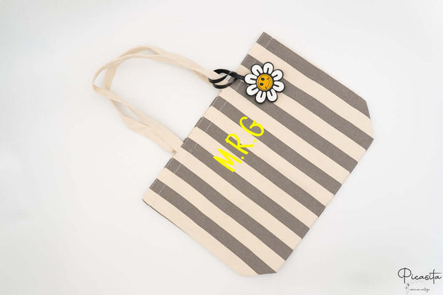 Tote Para la Piscina Rayas Grises